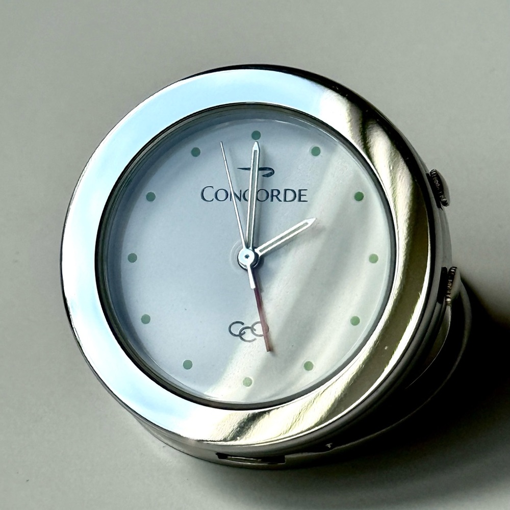 Concorde silver travel clock